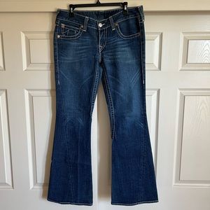True Religion dark wash flare leg Jeans size 32